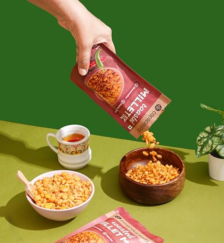 Image of Conscious Food Millet Mix | 50g | Millet Chivda | Healthy & Crunchy | Gluten-Free, Preservative-Free | High in Fiber