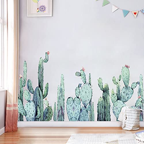 Vinilo decorativo cactus plantas verdes adhesivo miniatura 5