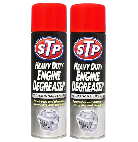 STP Engine Degreaser 2 Pack x 500ml Heavy Duty Bay Cleaner Removes Oil Grease & Dirt Powerful Car Engine Cleaner Spray for Car Maintenance