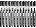 ARTEZA Permanent Markers, Set of 36, Black, Chisel Tip, Waterproof