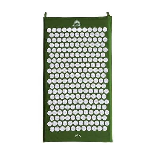 ShaktiMat [La original] Esterilla de acupresión - Algodón orgánico - Fabricación ética - Relajación y masaje en la espalda, la cervical, los piernas, los pies - Verde