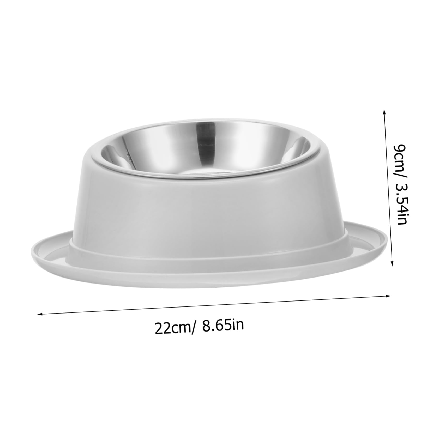 BCOATH Slip Stainless Steel Pet Feeding Bowl for Dogs and Cats Durable and Easy to Pet Food Water Feeder Non Tipping Design for Stability