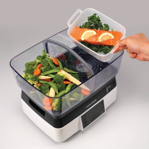 3 X Morphy Richards 48775 Intellisteam Compact Food Steamer 6 Litres - White