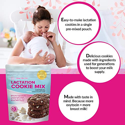 Lactation Cookies Mix - Oatmeal Breastfeeding Cookie Supplement Support for Breast Milk Supply Increase (White Chocolate Chip, 1 Pound (Pack of 1))