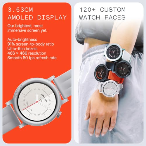 Image of CMF BY NOTHING Watch 3 Pro Smartwatch, Light Grey | 1.43 inch AMOLED Display, Bluetooth Calling, Built-in Dual-Band GPS, 130+ Sports Modes, IP68