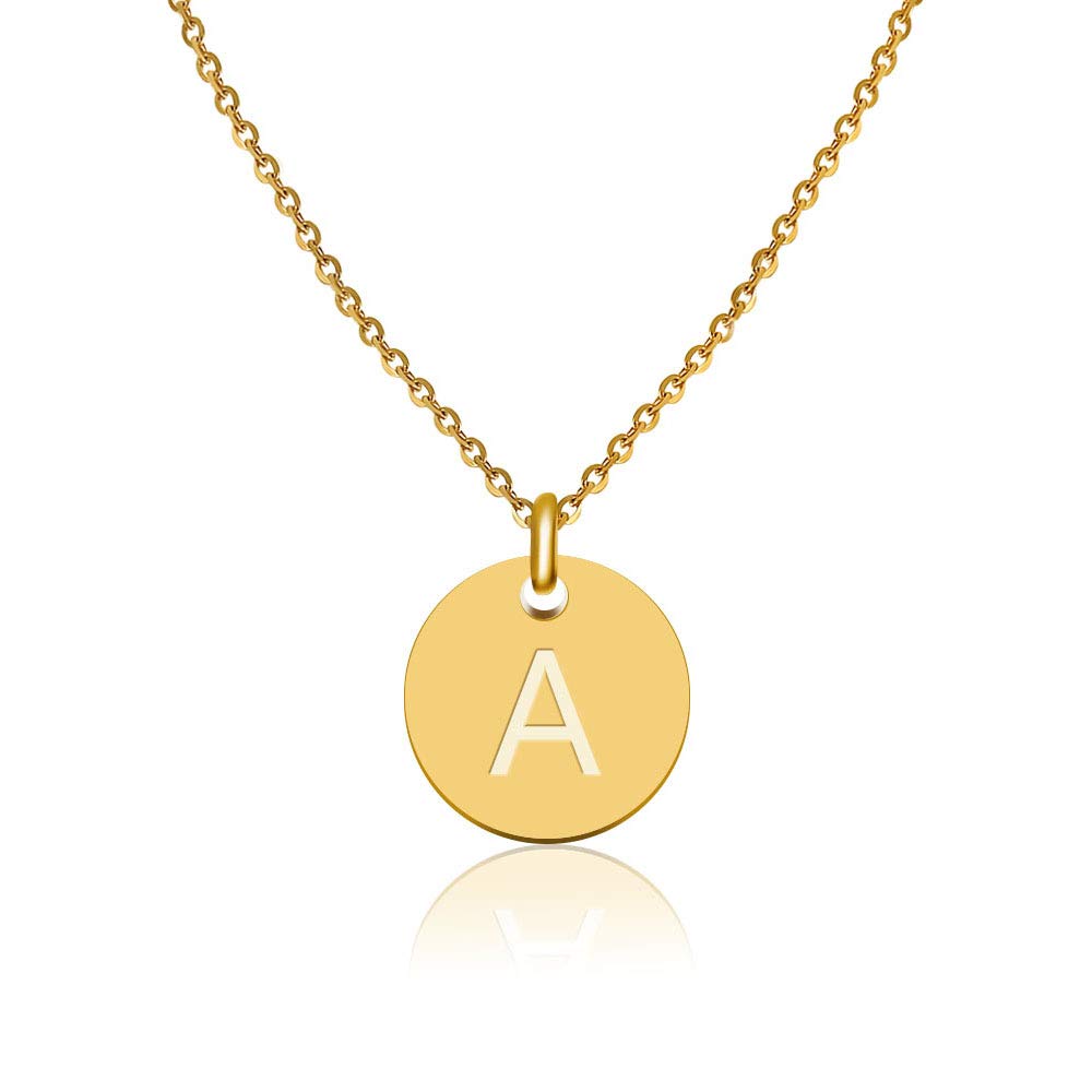 GD GOOD.designs EST. 2015 Collares para mujer con colgante iniciale oro I Collar letra - Longitud 40+5 cm - Cadena chapada en Oro 18k