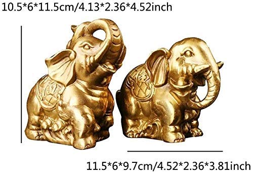 Statue éléphant en laiton Feng Shui chic pour attirer la prospérité dans votre salon - 6