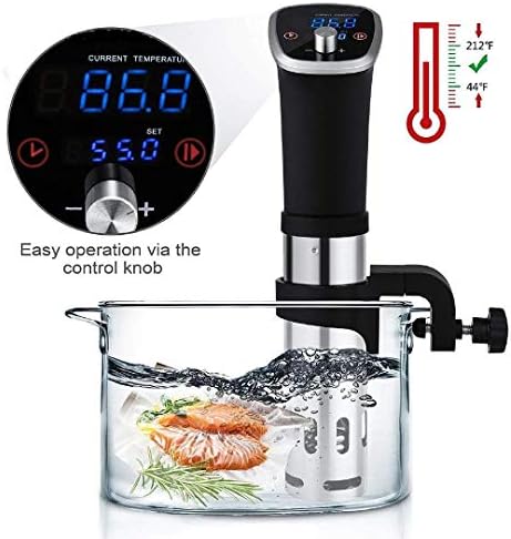 Sous Vide accuracy Cooker with Double Display Screens and exact Temperature/Time Control for Quality Food at Home (800 watt)