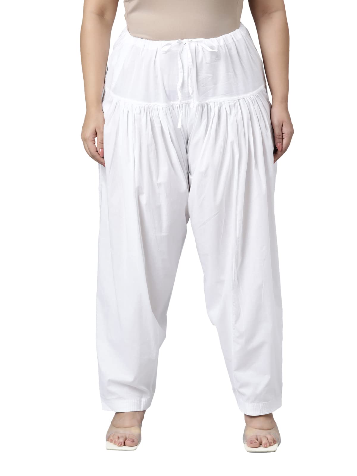 Women's Solid Mid Rise Cotton Salwar