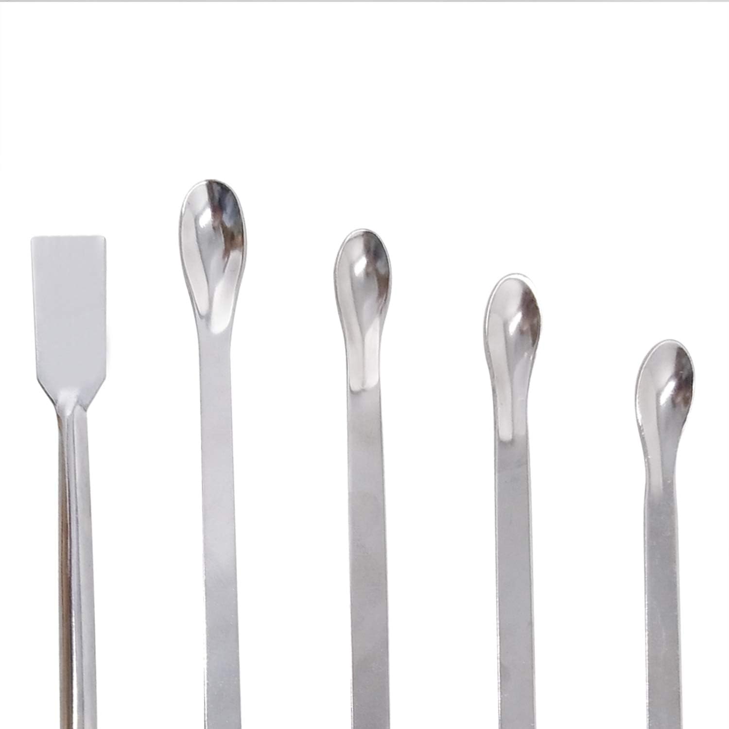 5 PCS En Acier Inoxydable Laboratoire Spoon Lab Scoop Lab Spatules Laboratoire D'échantillonnage Spoon Cuillère À Mélanger Spoon Médical