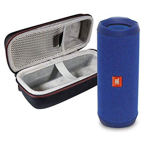 JBL Flip 4 Portable Bluetooth Wireless Speaker Bundle with Protective Travel Case - Blue