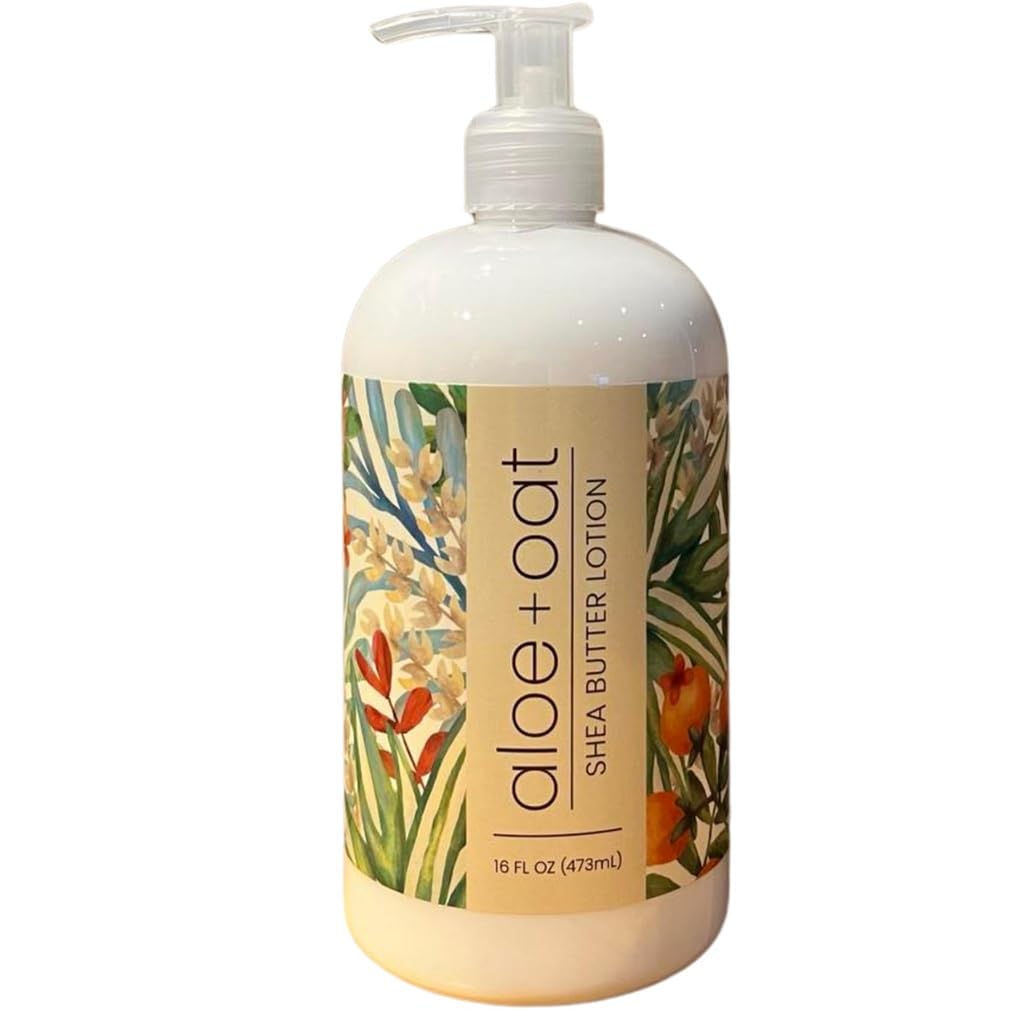 Greenwich Bay Trading Company Aloe + Oat Hand Lotion Enriched with Shea Butter, Cocoa Butter, Aloe & Oatmeal Extract
