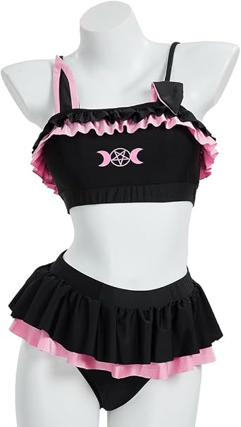 haikyuu Women Sailor Bunny Bikini Kawaii Two Piece Swimsuit Cute Goth Bathing Suit Y2K Style