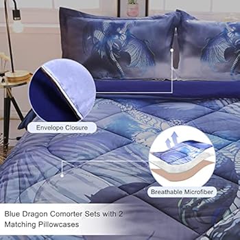 Amazon.com: Encoft Dragon 3D Comforter Bedding Sets 3 Pieces ...