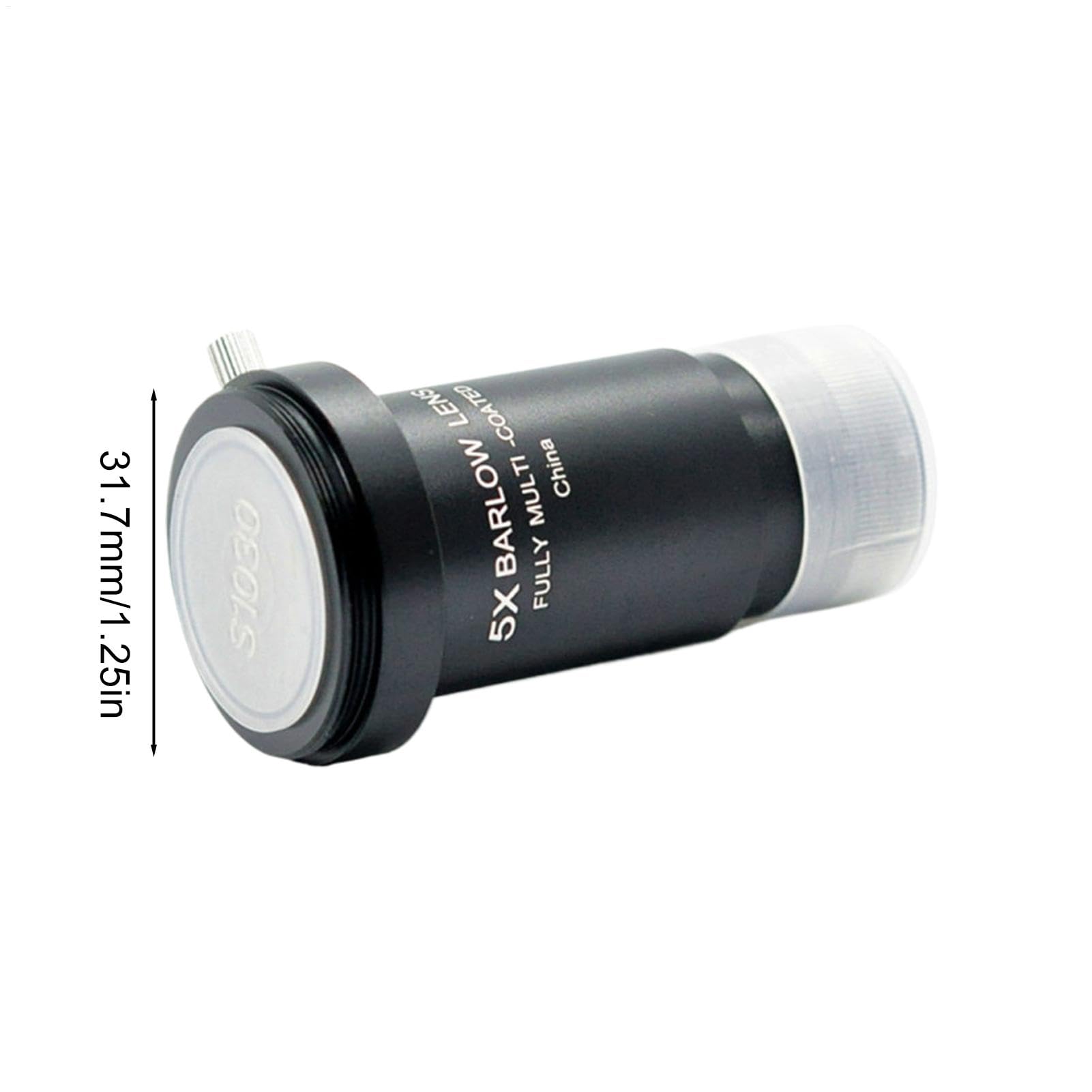 Lente Barlow 5X, 1.25 Ocular del telescopio,5X telescopio Ocular Achromatic Barlow Lens | Filtro de Luna de Metal con Interfaz de conexión de subproceso M42 para fotografía