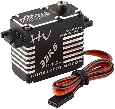 JX CLS-HV7332MG High Torque 32KG Metal Gear CNC Standard Digital Coreless Servo Motor for 1/8 1/10 Scale RC Car Boat Robot Arm Helicopter Airplane