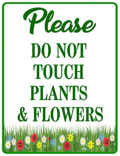 14x20 CM Do Not Touch Plants & Flowers Yard Sign, Keep Off Do Not Pick Flowers Garden Sign, Aluminum Plaque for Indoor Outdoor Man Cave Garage Garden Decor