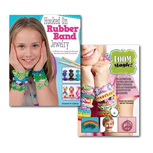 Loom Band Craft 2 Books Collection Set, (Hooked On Rubber Band Jewelry And Loom Magic!: 25 Awesome, Never-Before-Seen Designs For An Amazing Rainbow O