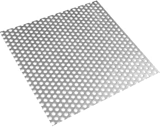 Square Steel Drain Cover 5mm Hole Outdoor Indoor Shower Drain Cover, Garden Leaf Guard Metal Drainage Network to Stop Leaves & Debris