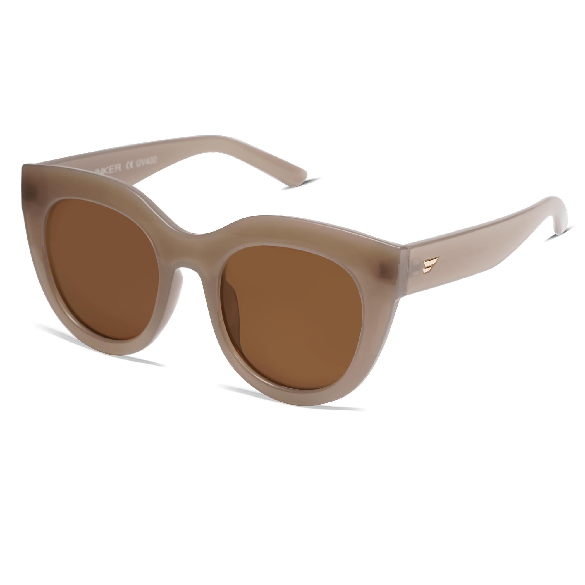 New Version Trendy Polarized Cat Eye Sunglasses for Women Retro Oversized Sunnies VL9690