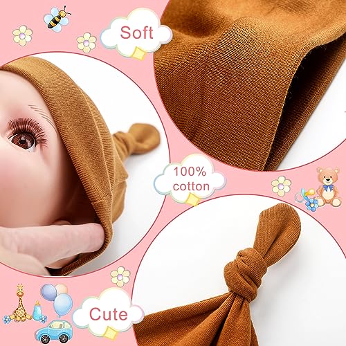 Toulite 10 Set Newborn Baby Socks Hat and Mittens Soft Ankle Sock Newborn Beanie Mitten for Boys Girls Infant4