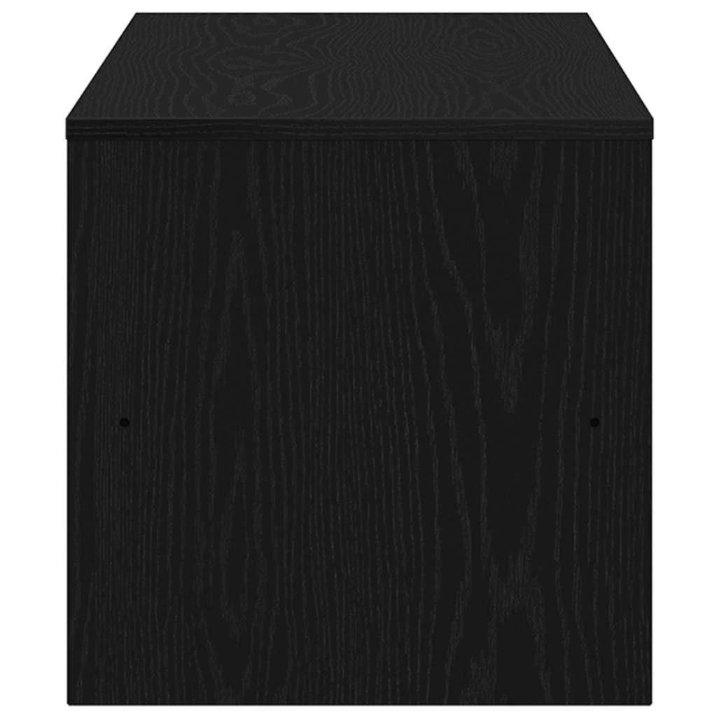 vidaXL Mueble de TV Madera de ingeniería Negro Roble 120x40x40cm