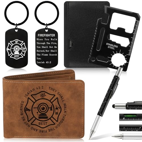 SilTriangle 4 Pcs Firefighter Gift for Men