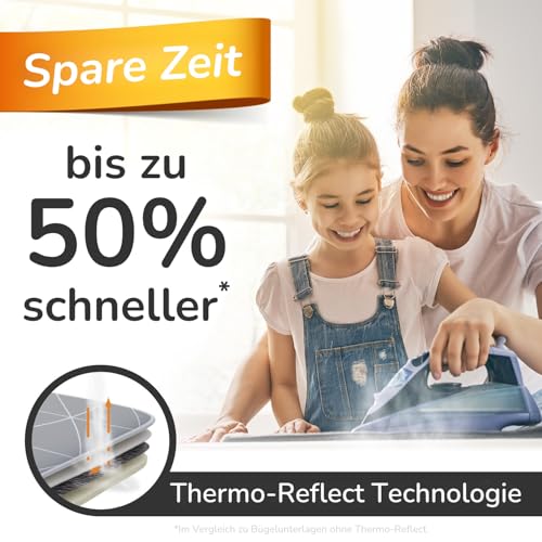smart&gentle Super Soft Bügeldecke für Tisch hitzebeständig - 100x65cm - rutschfeste Bügelunterlage mit Feuchtigkeitsschutz für Dampfbügeleisen, Bügelmatte Made in Germany