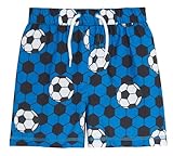 Ultimate Kids Jungen Fußball-Badeshorts, Fußball-Badeshorts, Badehose, Urlaub, Boardshorts, blau, 7-8 Jahre