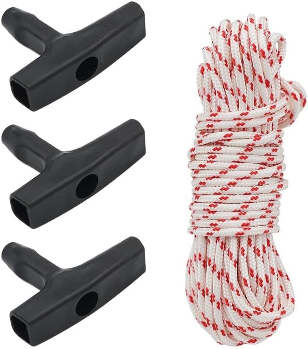 #US Recoil Starter Parts Starter Handle with Recoil Starter Rope 10-Meter 3mm Pull Cord for Husqvarna (addiparts#1326-22367)