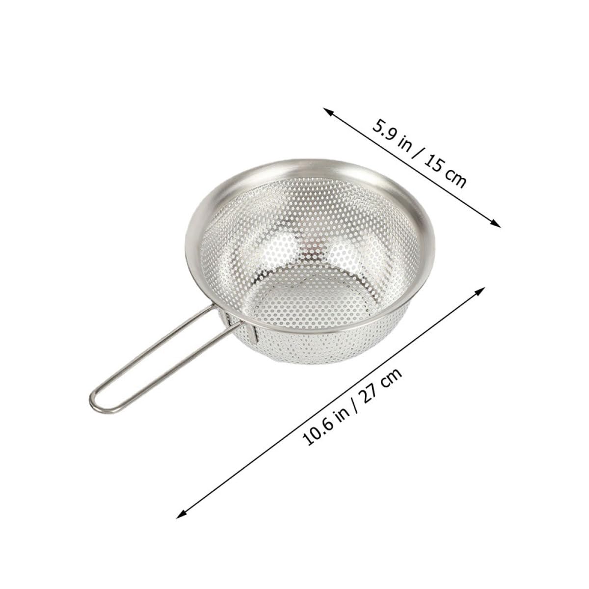 Edelstahl Siebkorb 15cm Feinmaschig Haushaltssieb für Gemüse und Reis Rostfreies Küchenabtropfsieb mit Robustem Metallsieb Abtropfkorb für Küche und Camping