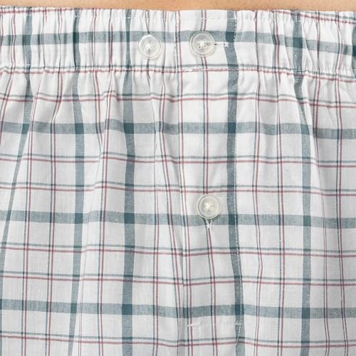 Image of Fruit of the Loom Men's Broadcloth Short Sleeve Top and Long Pants Pajama Set