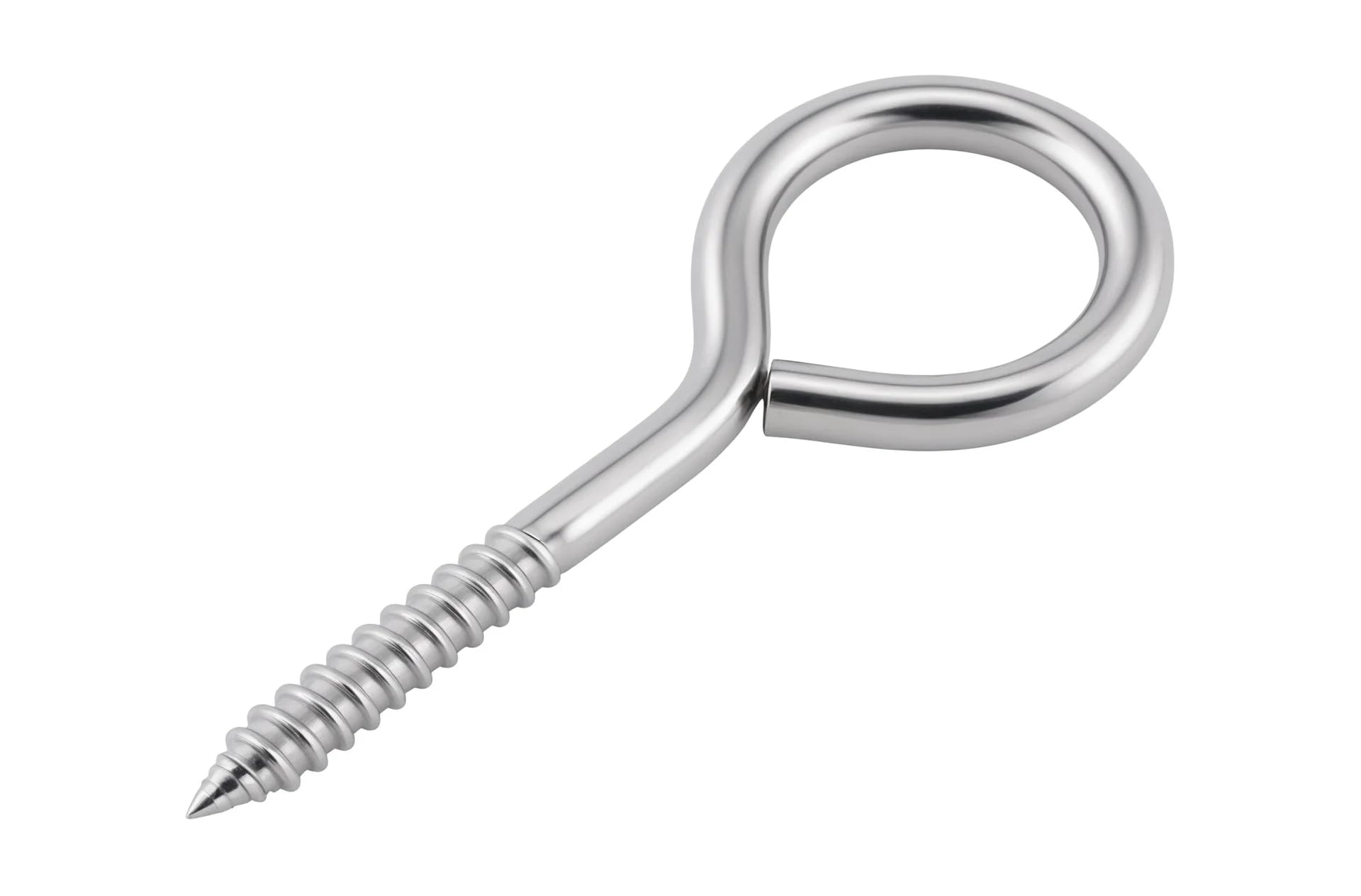 I-MART 6 Pack 304 Stainless Steel Screw Eye Hooks, 2.56