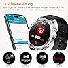 Lgnitek 2026 Neu Smartwatch Herren mit EKG/HRV/ΒΙυtｚυcker/BMI/Harnsäure, 1,43" AMOLED Gesundheitsuhr mit 24H ΒΙυtdrυck SpO2 Apnoe Schlafmonitor SOS-Notruf Fitnessuhr für Android/iOS