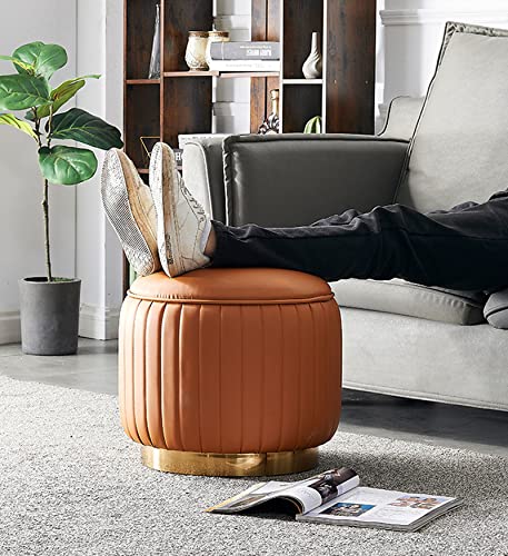 Tabouret de salon rembourré cuir avec base acier pour assise table - 6