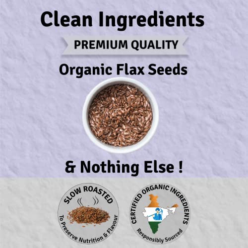 Image of Jus' Amazin Roasted Flax Seeds (1Kg) | High Fiber | Omega-3 | Heart Health | Cholesterol Management | High Protein | 100% Natural | Clean Nutrition