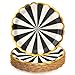 PARTY GO Platos Desechable de Circo para Fiestas, 50 platos de papel de 9" 23 cm para cena y postre, Para fiestas de cumpleaños, vacaciones, bodas, decoraciones de graduación, Negro Blanco
