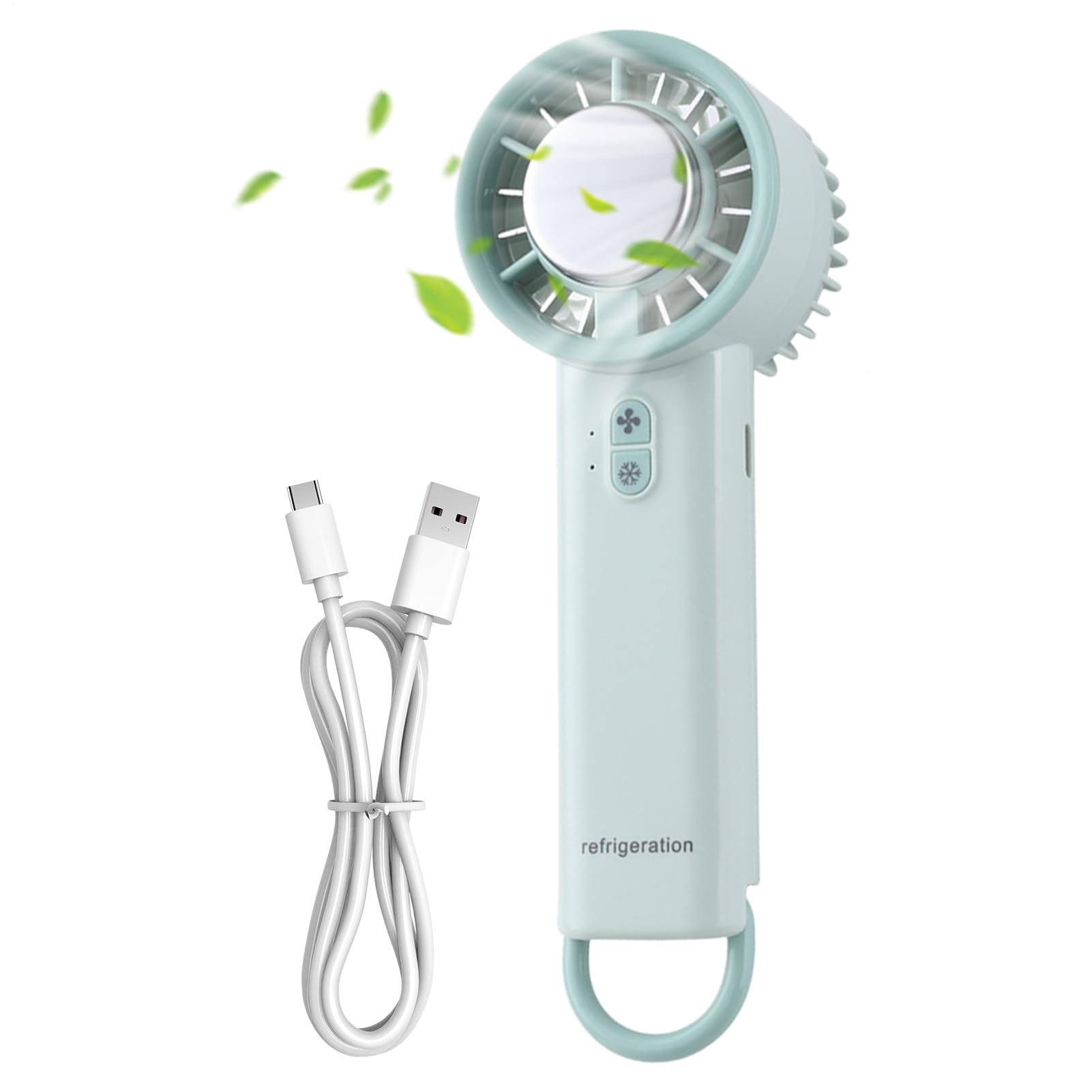Ventilador de mano recargable para camping y excursiones al aire libre