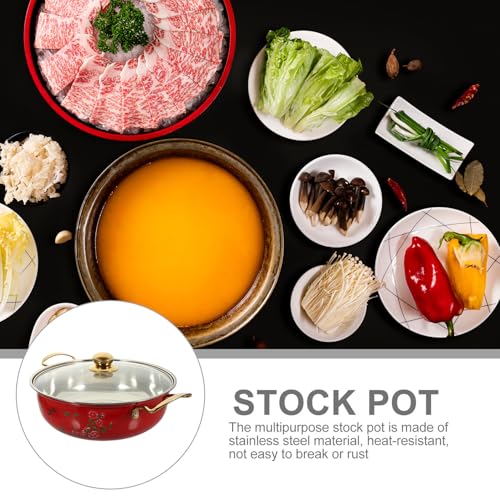 Marmite acier inoxydable pour hot pot compatible induction avec double poignées