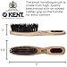 Kent PF10 Natural Boar Bristle Brush - Hair Straightening, Styling and Smoothing for Short to Medium Length Hair, Travel-Friendly