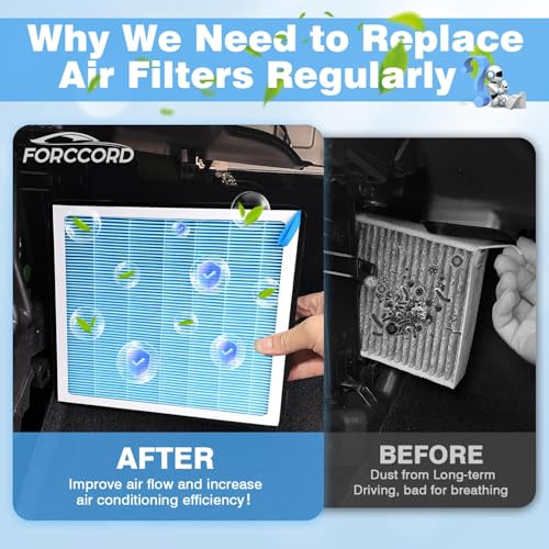 Image of 2-Pack Cabin Air Filters for Jeep Cherokee (ONLY FIT L4 2.0L /2.4L& V6 3.2L)