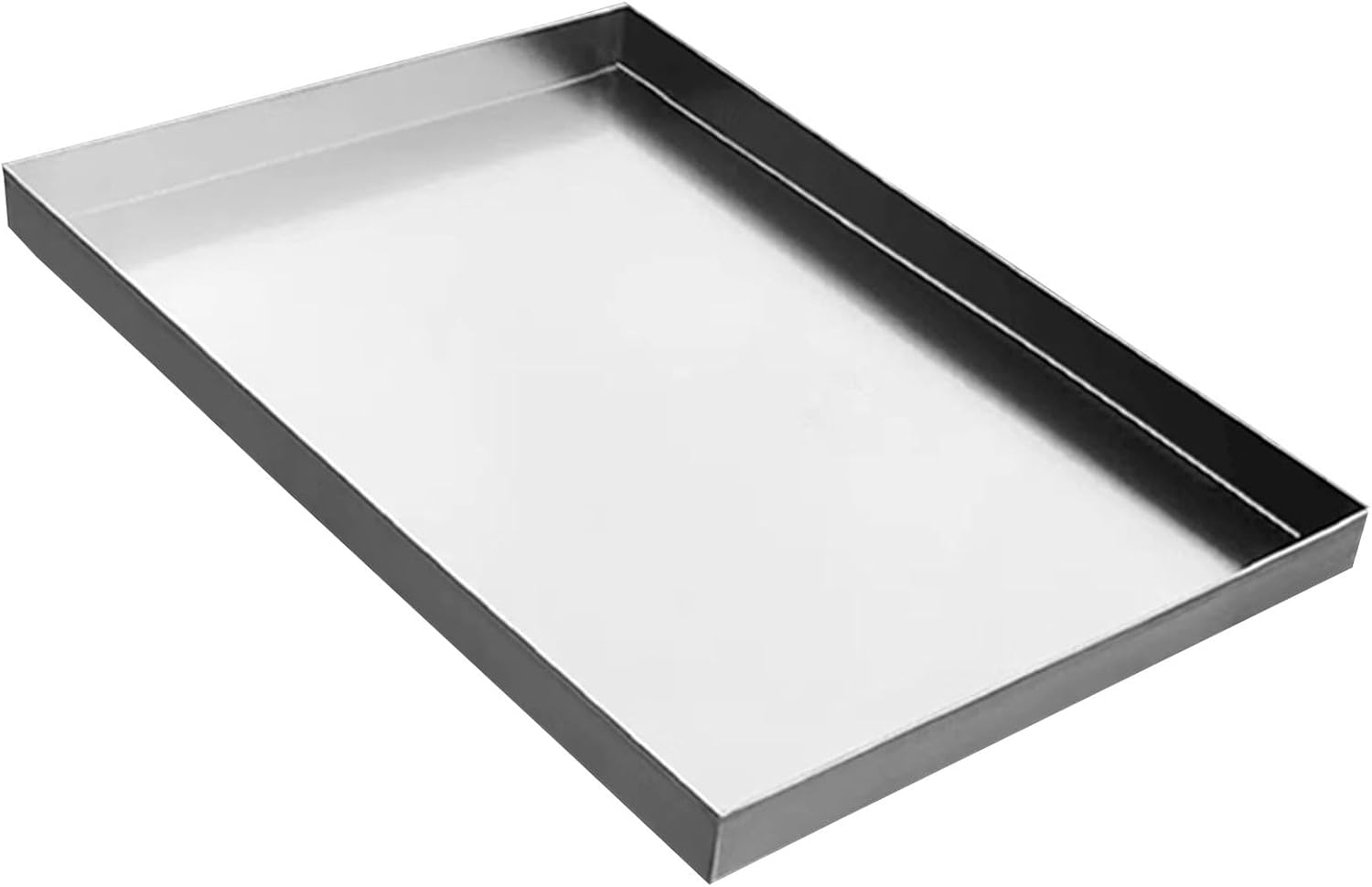Ac Drain Pan, Large Drip Pan, Silver Rust Resistant Motorcycle Drip Tray Replacement Tray for Garage Floor(54x54x5cm/21x21x2in)