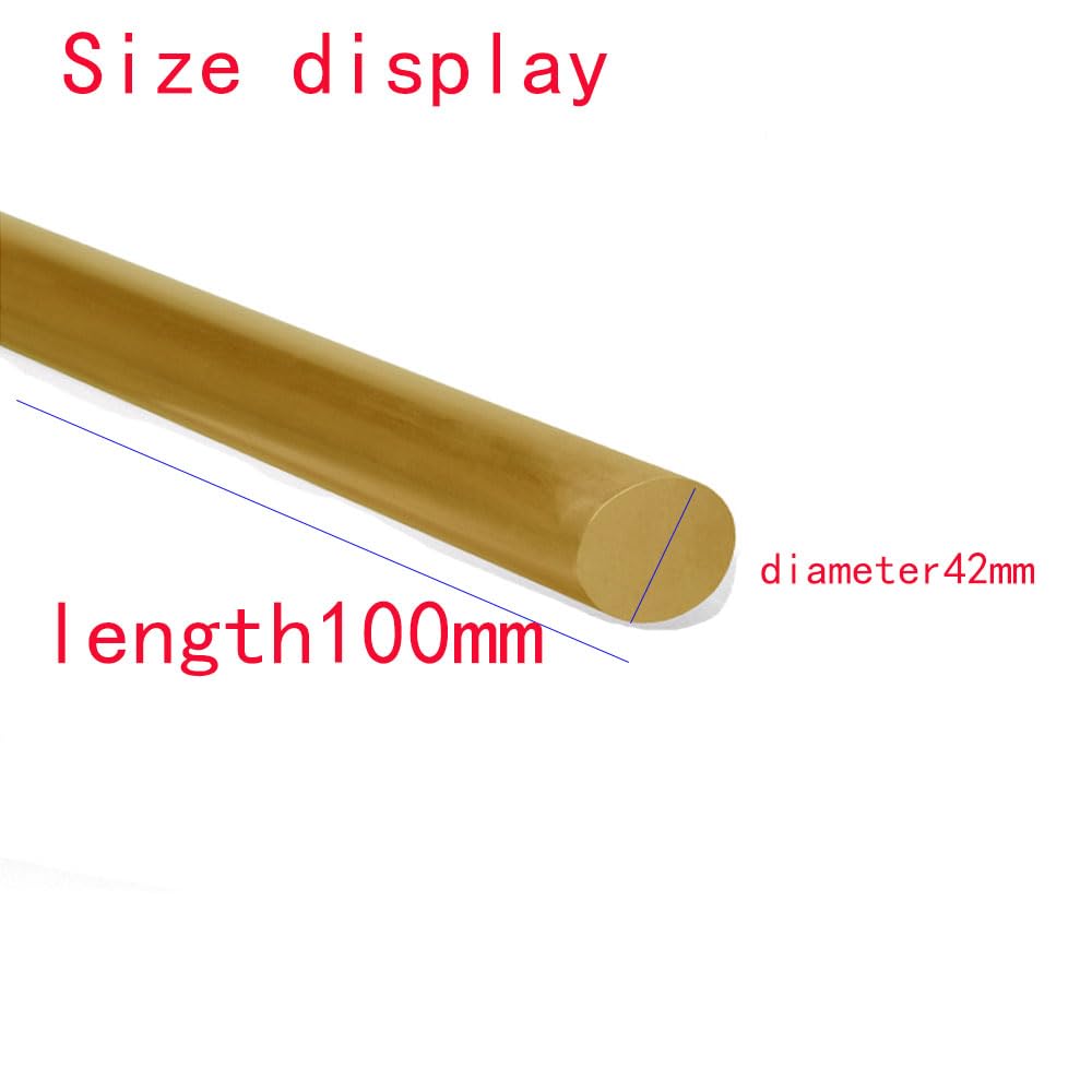 Messingstange Durchmesser 20–55 Mm H59 Metallstange Für Heimwerkerexperimente Und Möbelpflege, Länge 100 Mm/Diameter 42Mm