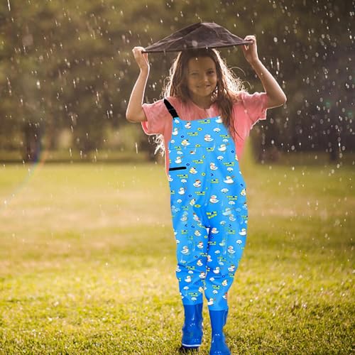 Vadeadores para niños impermeables con botas integradas antifiltración para rios 3