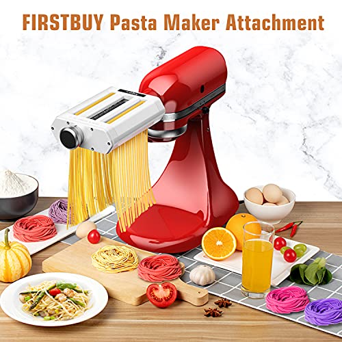 image for FirstBuy Pasta Maker Attachment for Kitchenaid Stand Mixers, 3 in 1 St
