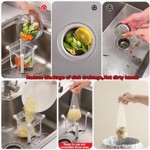 Colador para fregadero de cocina con cesta y bolsas de malla miniatura 2