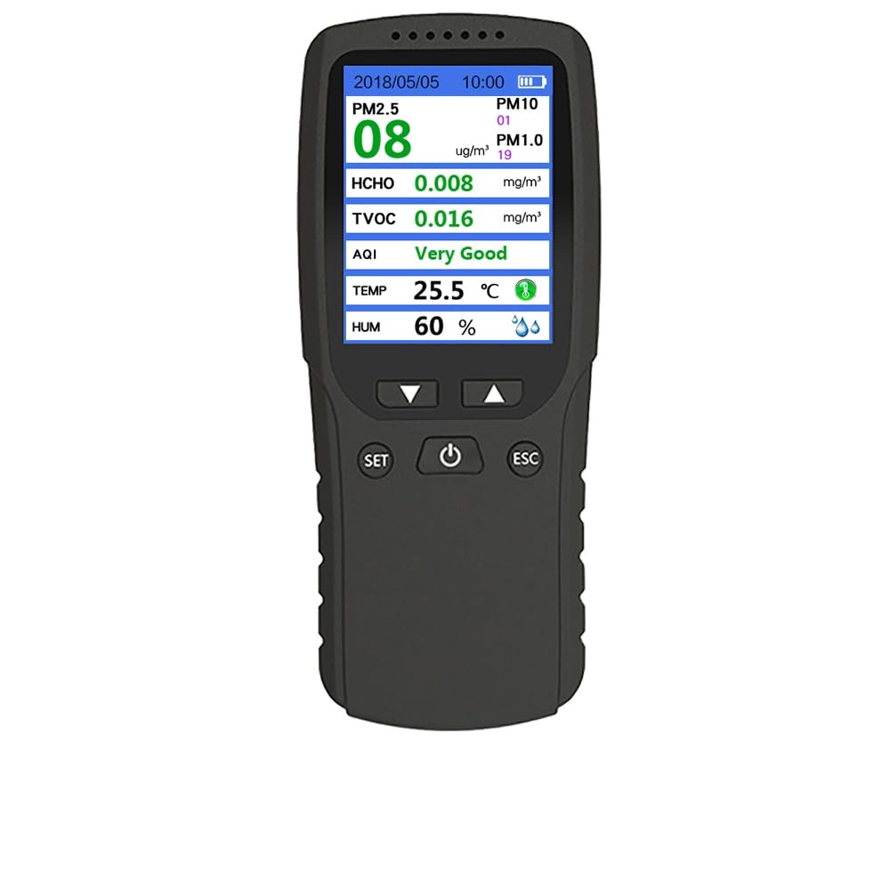 Gas Detector, Precision Portable Air Quality Detector Sensor PM2.5 Haze Dust Meter for Gas Detection