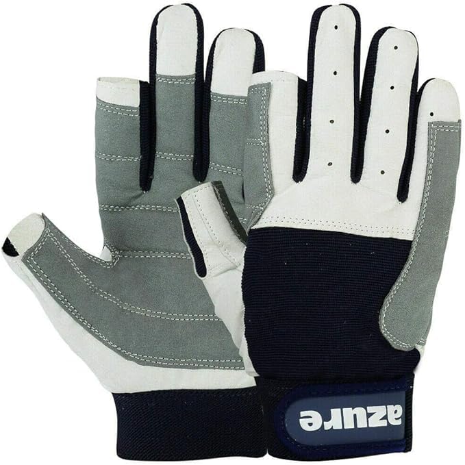 Strong Amara Segelhandschuhe, verstärkte Handfläche, atmungsaktiv, für Bootfahren, Angeln, Kajakfahren, Kanufahren, Skifahren, Reiten, Laufen, Wandern, Indoor-Outdoor, volle Finger, Größe XS, XXL