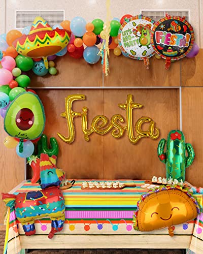 Fiesta Sombrero Balloon Mexican Cinco De Mayo Theme Foil Mylar Balloons Birthday Baby Shower Taco Night Party Decor Supplies 2 Pcs #TOP3