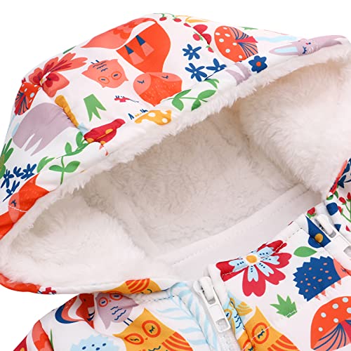 Famuka Warm Baby Winter Clothes Hooded Snowsuit Outerwear Onesie With Gloves (Fox, 0-3 Months) #TOP2